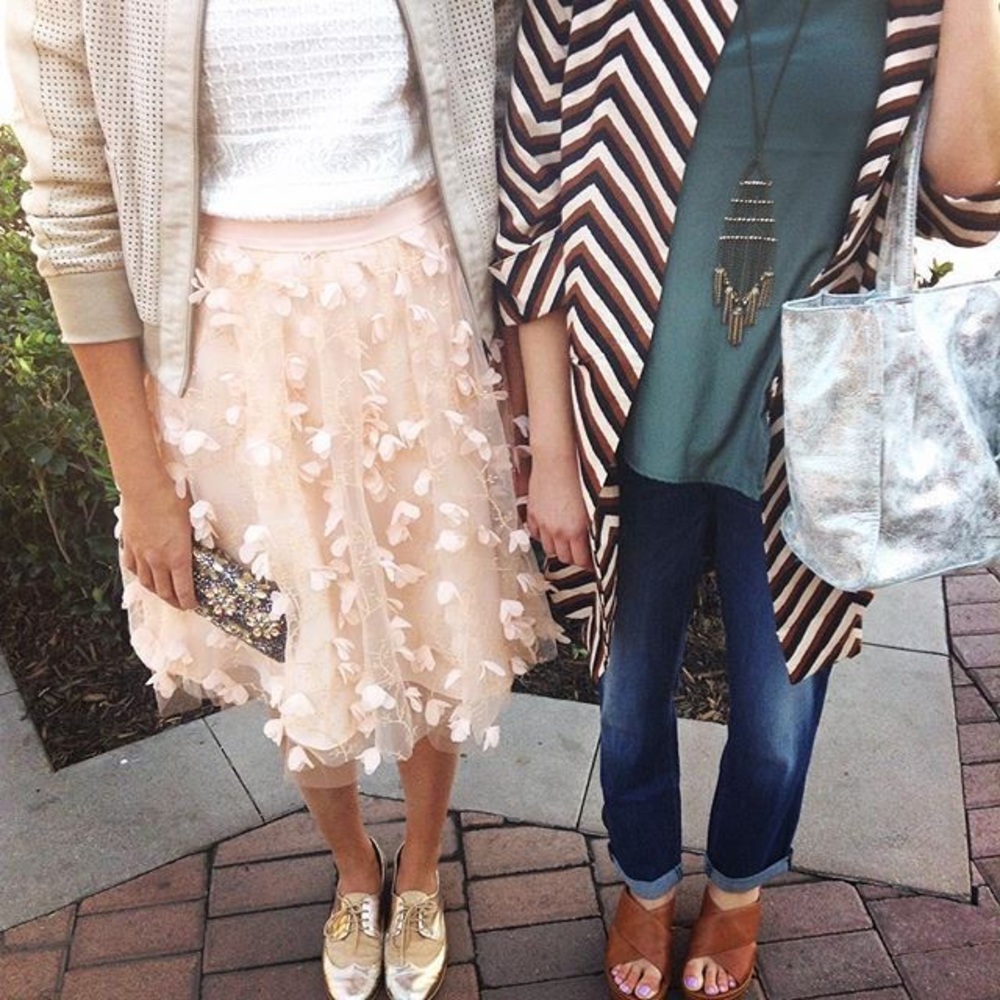 Anthropologie Fluttered Fete Midi Skirt - Picture 3 of 5